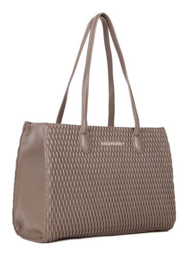 Valentino Frequency sac shopping taupe grand format cuir robuste