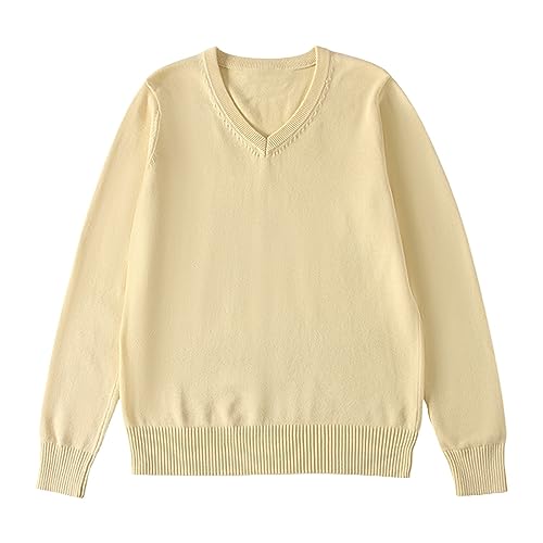 Toddler Girl Boy V Neck Sweatshirts Tops Solid Color Sweater Cardigan Long Sleeve Knit Top For 4 To 7 Years
