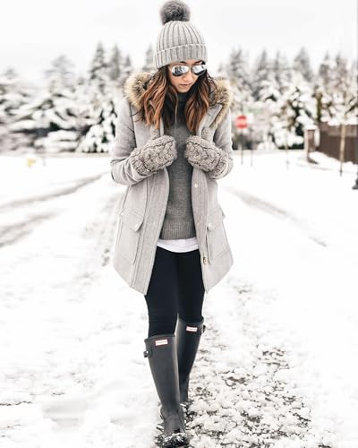 NexiEpoch Fleece Lined Leggings Women - Thermal Thick Winter Warm High Waisted Tummy Control Soft Pants for Snow Cold2