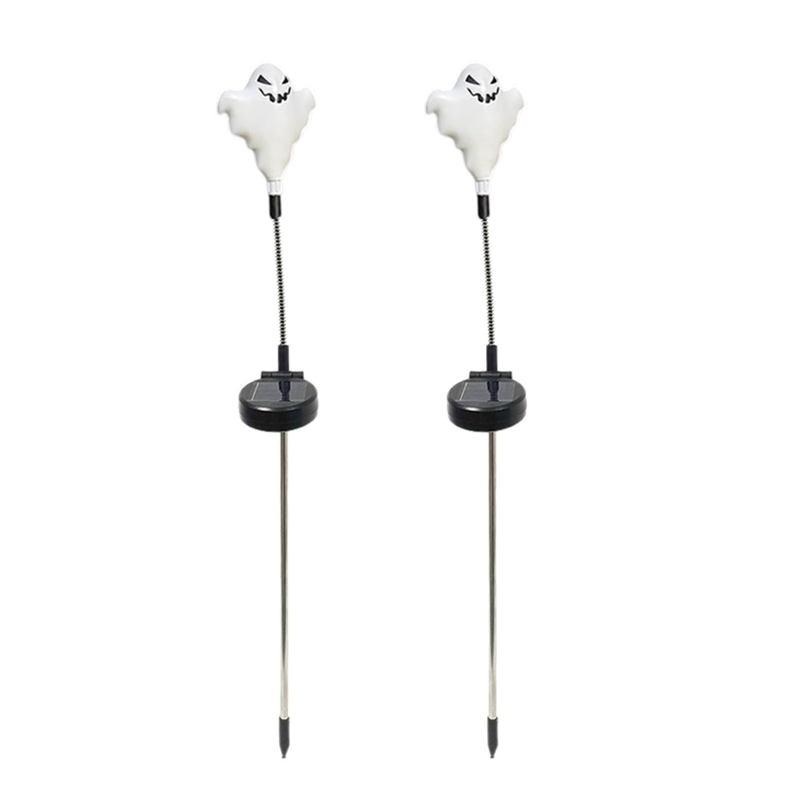 Hsioluted Solar Operated Swinging Pumpkins Specters Light Halloween Yard Decoration with Stainless Steel Base for Outdoor Use Halloween Lawns Decoration Stake Light