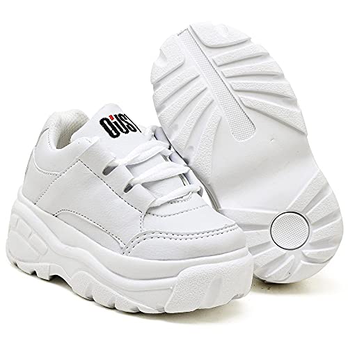 Tênis Infantil Menina Ousy Shoes Sola Alta Branco