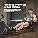 Sunny Health & Fitness Magnetic Rowing Machine for Home Gym, Full-Body Low-Impact Cardio Equipment with Compact Design, Ultra-Quiet Stainless Steel Rail Cover & Free SunnyFit App