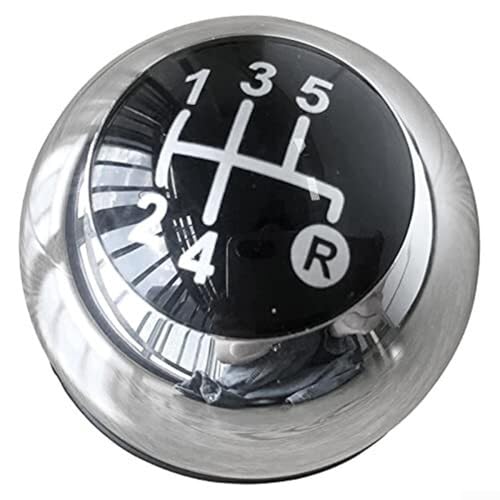 Pommeau de levier de vitesse chromé pour Fiat 500 5 vitesses transmission manuelle 2007 2018