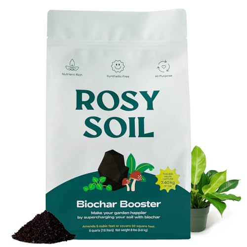 Rosy Soil Biochar Booster Biochar Soil Amendment 8 Quarts
