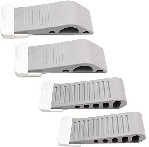 IHUIXINHE Door Stop, Security Door Stops with Door Holder Rubber Door Stoppers,Wedge Design,Suitable for All Floor Types and Bedrooms, Toilets, Kitchens, Study and Other Occasions（4Pack Gray）