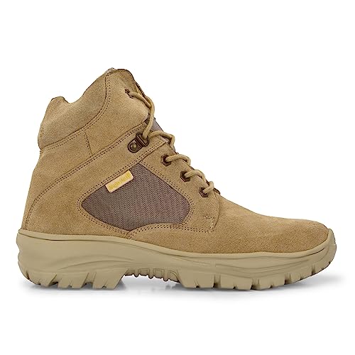 Image of Eego Italy Men's Genuine Leather Troop Aerolite 7.0 Military & Tactical Boot (Green) with Steel Toe Insert