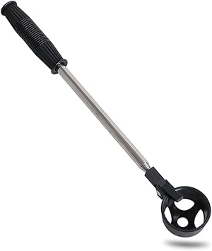 8 Section Stainless Steel Telescopic Golf Ball Retriever Collapsible 15 Inch to 78 Inch Extended Golf Ball Pick Up Tool for Water Hazards Thick Rough Golf Courses