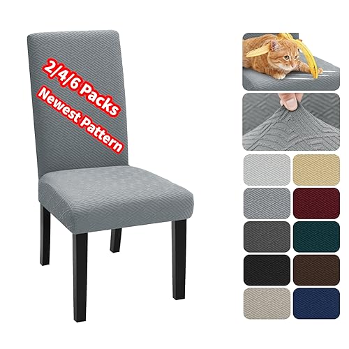 XINEAGE Coprisedie Elasticizzati 4 Pezzi Grigio Chiaro