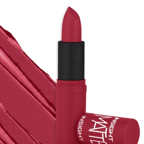 Image of INSIGHT Matte Lipstick | Soft Matte Finish | Highly Pigmented Formula | Ultra Creamy | Intense Color Payoff | Fade-Proof Lipstick |PINK PLUSH-4.2g