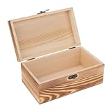 Zanthicia Caja de joyería de Para madera Caja de almacenamiento de joyería de té Soporte de accesorios Anillo elegante Pendiente Cofre del tesoro para coleccionables y baratija