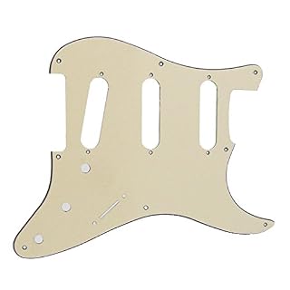 IKN 8 trous SSS Strat Pickguard guitare électrique Scratchplate avec vis pour Fender Vintage Style Stratocaster guitare… – Image 4