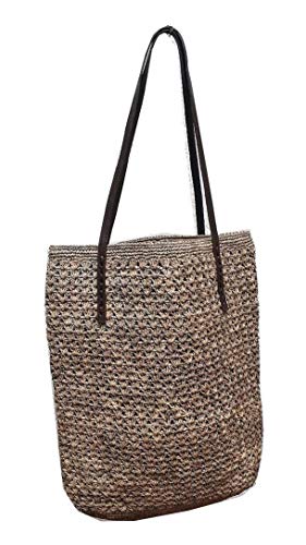 Sac hobo rafia Mahma Artisans, fini les cabas fragiles grâce aux anses en cuir