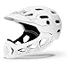 Produktbild EDCV Fahrradhelm Gesicht Fahrradhelm für Männer Voll überdachtes Radfahren Downhill BMX Balance Skating Sport Schutzhelme Erwachsene, weiß, M 54-58 cm