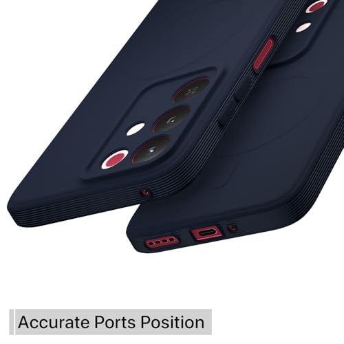 Image of Pikkme Back Cover for Realme Narzo 90X 5G / Realme C85 5G / Realme 15X 5G Soft Matte Silicone Mag-Safe Design (Mag-Safe Not Support) Camera Protection | Slim Fit Bumper Cover (Blue)
