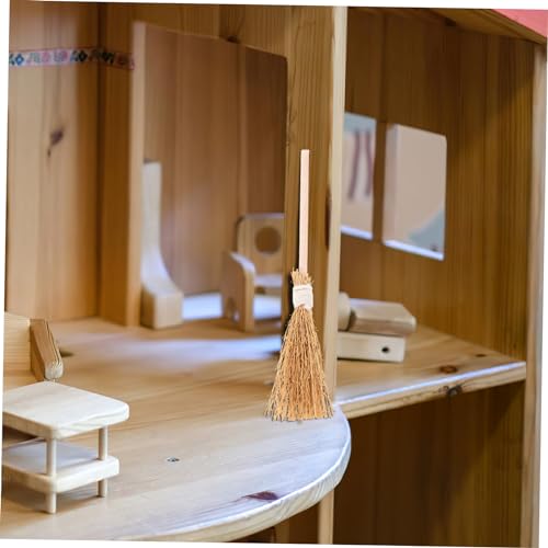 GREENADSCAPE 10 Pçs Vassoura De Halloween Vassoura De Bruxa Mini Decoração De Casa Mini Vassoura Art