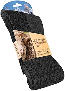 BRAND KRUZE 3 Pairs Mens Merino Wool Socks Heavy Duty Outdoor Soft Warm Thermal Sock UK 6-11