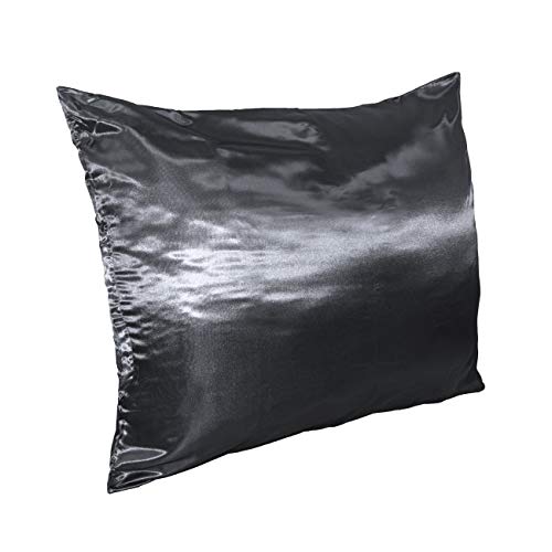 Betty Dain Satin Pillowcase, Single, Charcoal Gray #TOP2