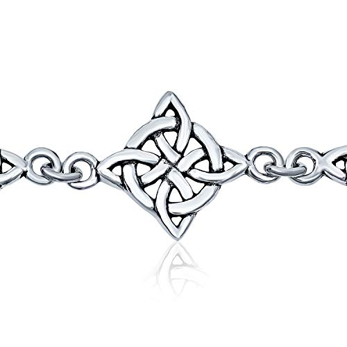 Bling Jewelry Spiritual Inspirational Christian Faith Irish Love Knot Celtic Triquetra Trinity Bracelet For Women Teen .925 Sterling Silver Oxidized2