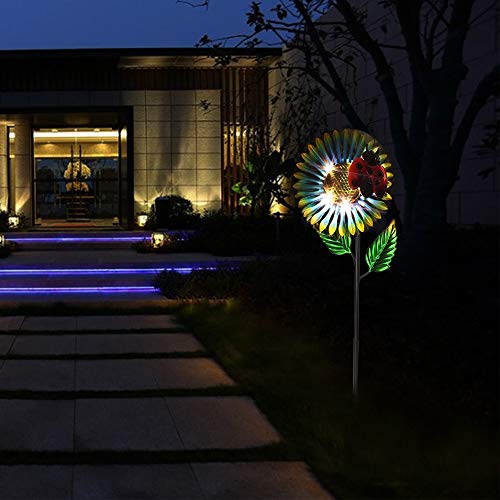 Strachey Besouro-girassol Solar LEDs Gramado Luz Jardim Decoração Luzes Quentes Atmosfera Paisagem L