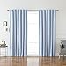 Best Home Fashion Thermal Insulated Blackout Curtains - Back Tab/ Rod Pocket - Sky Blue - 52"W x 84"L - (Set of 2 Panels)