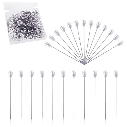 AIEX 200 Piezas Alfileres Costura Finos, Alfileres Costura Largos de Perlas en Forma Blanco Alfiler Recto para Ramillete Costura Manualidades Decoraciones de Boda (54mm)