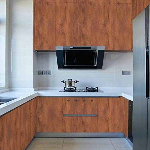Decoroom Peel And Stick Wood Grain Contact Paper 17.71" X 394" Brown Wooden Look Wallpaper Self-Adhesive #TOP5