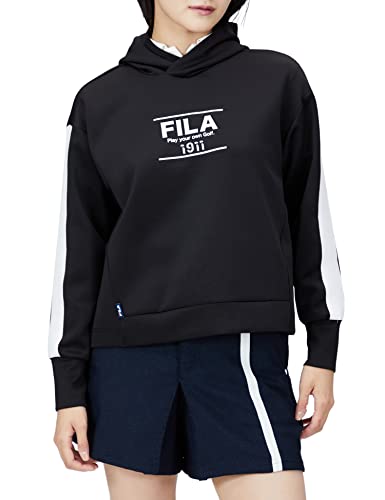[フィラ ゴルフ] フード付きトレーナー パーカー レディース BK L