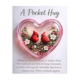 Portable Heart Pocket Charm, Acrylic Mini Heart Ornament, 2D Small Decor Accessory for Home Office Bedroom, Pocket Keepsake Gift with Cute Shape, Sentimental Token for Travel Friendship Holiday Use