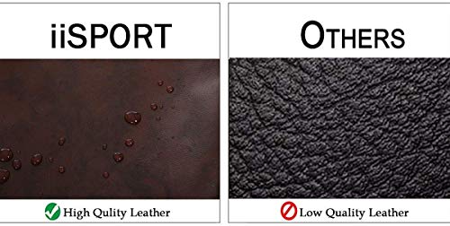 iiSPORT Leatherette Pool Table Cover, 8-Foot Heavy Duty Fitted Billiard Game Table Dust Storage Cover - Burgundy