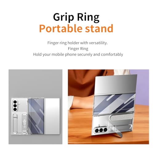 Étui portefeuille Samsung Galaxy Z tri-fold transparent pour éviter les chutes d'écran