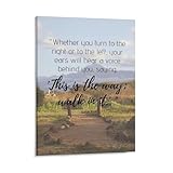 Inspirational Quotes Isaiah 30 21 Wall Art Bible Poetry Verses Framed Canvas Poster Wall Art for Home Living Room Farmhouse Wall Decor Gift 8x10inch(20x25cm)