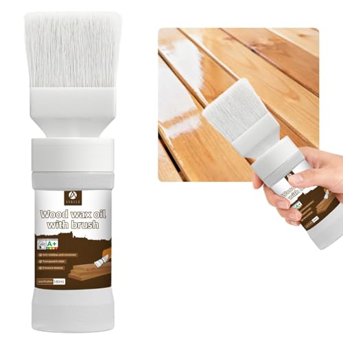 Image of Polyurethane Clear Wood Varnish 6.35 Oz, Water Based Sealer for Wood | Fast drying satin varnish. Works on furniture and small woodcrafts, provides long-lasting clear protective coating.