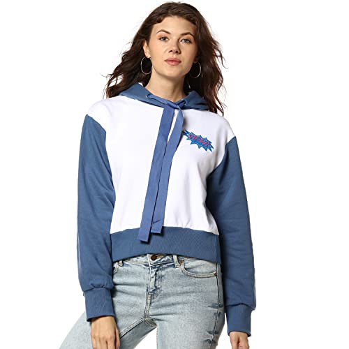 Image of PINACOLADA Women's Sweatshirt with Hoodie Regular Fit for Casual Wear | Cotton Blend Fabric | Hoodie Sweatshirt Crafted with Comfort Fit and High Performance for Everyday Wear