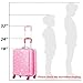 Redbaker 17 Inch 6 Pcs Kids Luggage Set Kids Rolling Luggage Double Pattern Suitcase for Boys Girls (Light Pink, Leopard Print Style)