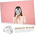 LIOOBO Disco Ball Mirror Mask for Women Party Cosplay Halloween Costume Lightweight Comfortable Reusable with Stylish Reflective Surface for Carnivals and Fashion Shows