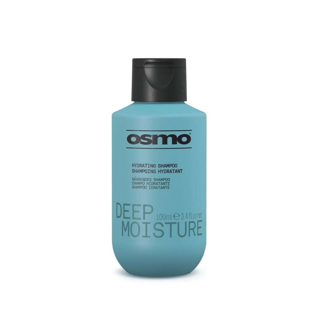 OSMO Deep Moisture Shampoo | Keratin Complex & Pataua Oil | Deep Hydration | Dry, Damaged & Coloured Hair | 100ml