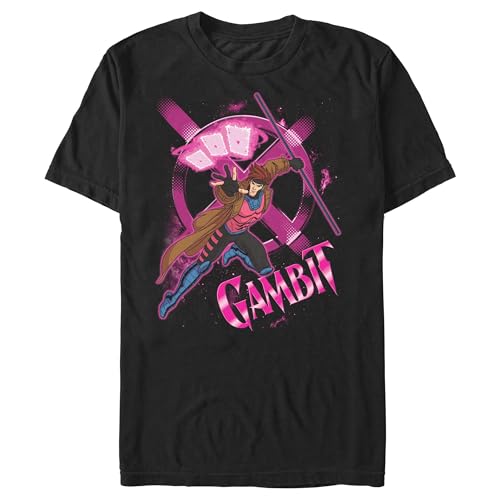 Marvel Men's X-Men '97 Gambit Team Logo T-Shirt - Black
