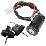 VARGTR Ignition Key Switch,Key Switch Starter Parts,Car Accessories Electric Scooter Key Ignition Switch with Cap for 50cc 70cc 90cc 110cc 125cc 150cc 200cc 250cc ATV Dirt Bike Electric Scooter