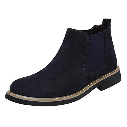 MoDu Men's Suede Leather Ankle Boots, Dress Casual Chelsea Boot Chukka Ankle Boots for Men