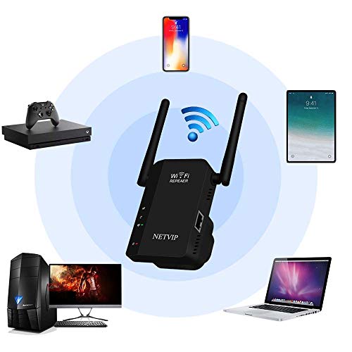 300Mbps WiFi Range Extender Internet Signal Booster Dual External Antenna Deliver Stable/High Speed Signal, Support Access Point/Repeater Mode, Easy Set Up Comply with 802.11 b/g/n for Any Router