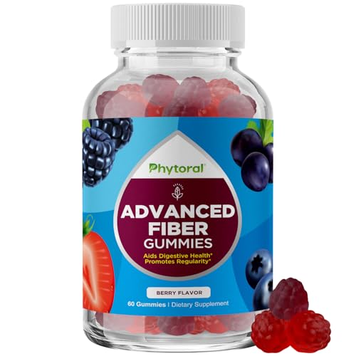 Sugar Free Fiber Gummies for Adults - Tasty Prebiotic Fiber Supplement Gummies for Digestive Health and Immune Support - Adults Sugar Free Vegan Kosher and Gluten 60 Count