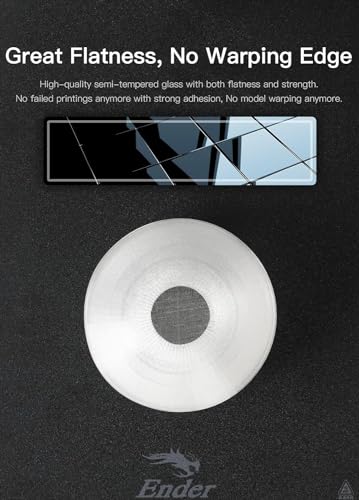 Image of 3 idea Imagine Create Print Creality PEI Glass Build Sheet 235x235x4mm, 3D Printer Surface Sheet for Ender-3 Pro /3S /Ender-3 V2 /Ender-5 /5S /5 Pro