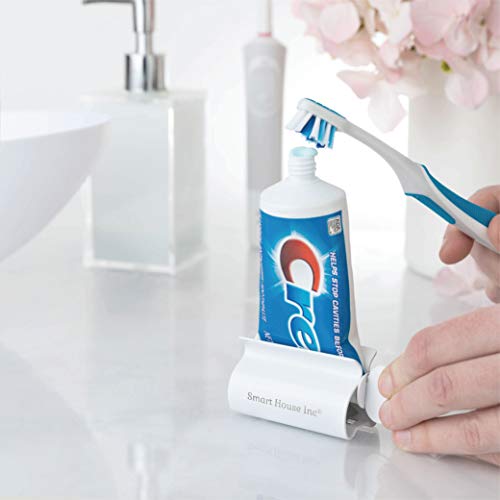 Image of Toothpaste Squeezer Tube Roller Stainless Steel Tube Squeezer Rollers, Saves Toothpaste, Creams, Puts an end to Waste (White)