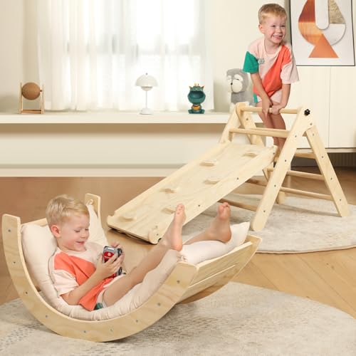 Yopnoyik YOPNOYIK-SMALL Pikler Triangle Set With Cushion, 7 In 1 Toddler Climbing Toys Indoor thumb #8
