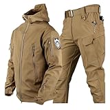 Taktischer Anzug für Herren, langärmelig, Paintball-Kleidung, Kampfshirt und Hose mit Knieschützern für Armee-Uniformen