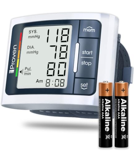 iProven Wrist Blood Pressure Monitor for Home Use, Color-Coded Indicator
