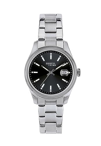 Tipo chiusura : DÉPLOYANTE Breil Orologio UNISEX CLASSIC ELEGANCE quadrante MONO-COLORE NERO movimento SOLO TEMPO - 3H QUARZO e BRACCIALE ACCIAIO ARGENTO EW0651