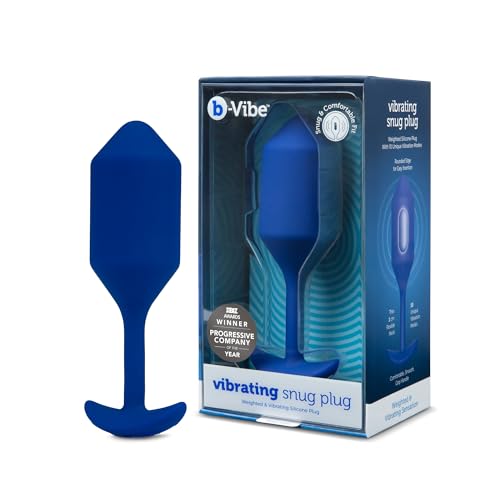 Image of b-Vibe Vibrating Snug Plug 1 - Butt, Sex Toys (Navy / 5.25 inch - X-Large)
