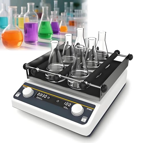 Laboratory Orbital Shaker Blender, Timed and Continuous Modes, 40-200 RPM Adjustable, Digital Orbital Rotator Stirrer Stirrer, for The Laboratory Industry OS-20Pro