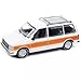 1985 Caravan Van White with Woodgrain Side Panels Mighty Minivans Series 1/64 Diecast Model Car by Auto World 64442-AWSP167A